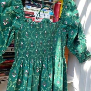 Hill House Nesli Nap Dress - Emerald Trellis - Small. Sold out everywhere!